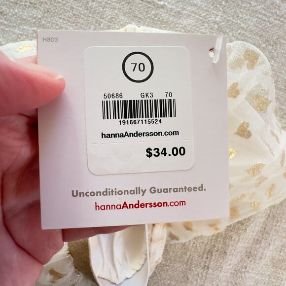 NEW Hanna Andersson Gold Glitter Heart Tutu Skirt 6-12mo - Picture 4 of 4